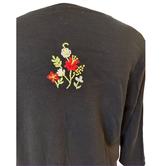 Bechamel Vintage Floral Embroidered Cardigan Sz. L - Picture 5 of 7